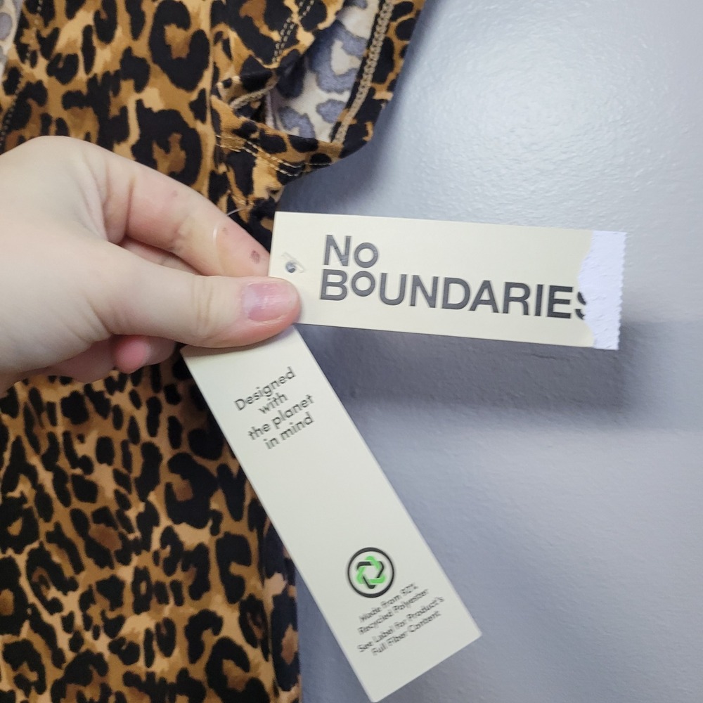 NWT No Boundaries Leopard Print Bodycon Maxi Dress Trendy Stretch Small 4-6 - Picture 4 of 7